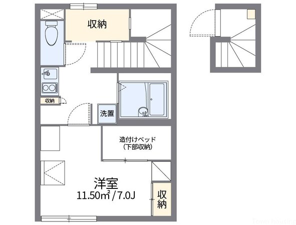 レオパレスのぼり川の物件間取画像